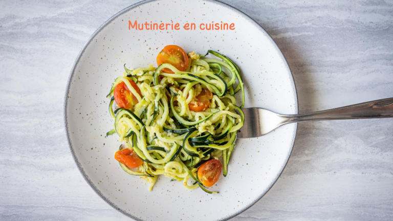 Tagliatelles de courgettes et tomates confites